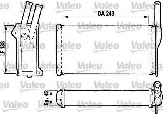 VALEO 883742 Теплообмінник, опалення салону