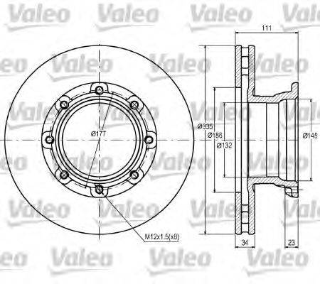 VALEO 187082 гальмівний диск