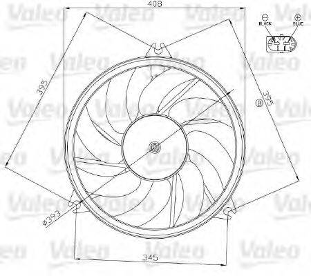 VALEO 696070 Вентилятор, охолодження двигуна