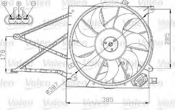 VALEO 696173 Вентилятор, охолодження двигуна