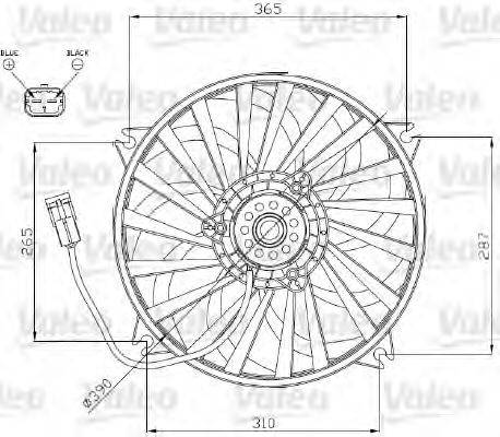 VALEO 696174 Вентилятор, охолодження двигуна