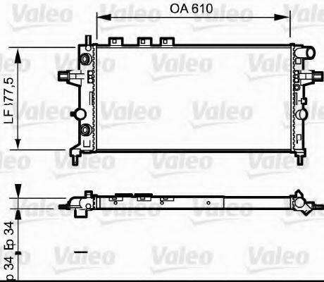 VALEO 732548 Радіатор, охолодження двигуна