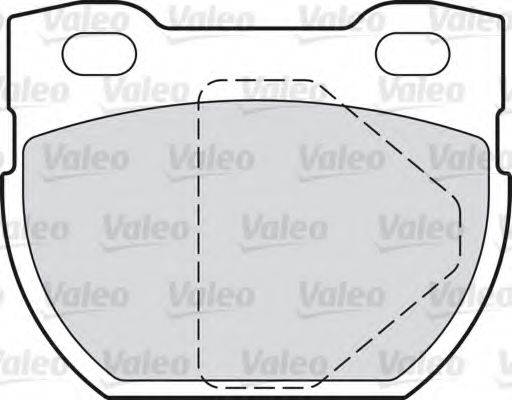 VALEO 598762 Комплект гальмівних колодок, дискове гальмо