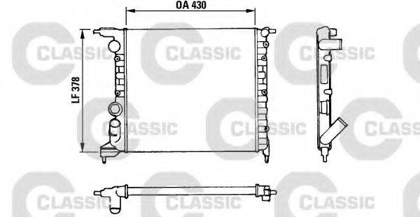 VALEO 316658 Радіатор, охолодження двигуна