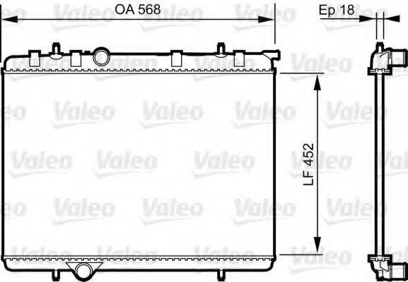 VALEO 735090 Радіатор, охолодження двигуна