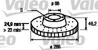 VALEO 197222 гальмівний диск