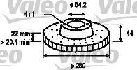 VALEO 197074 гальмівний диск