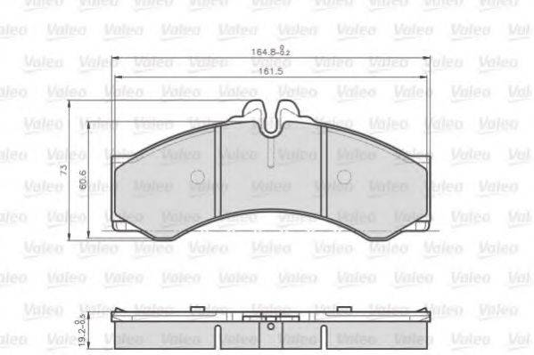 VALEO 872076 Комплект гальмівних колодок, дискове гальмо