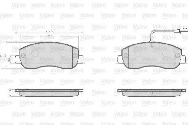 VALEO 872147 Комплект гальмівних колодок, дискове гальмо