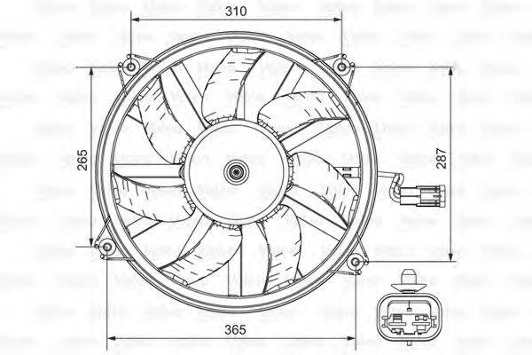 VALEO 696850 Вентилятор, охолодження двигуна