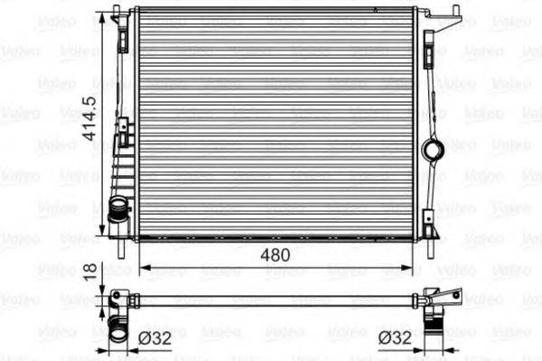 VALEO 700802 Радіатор, охолодження двигуна