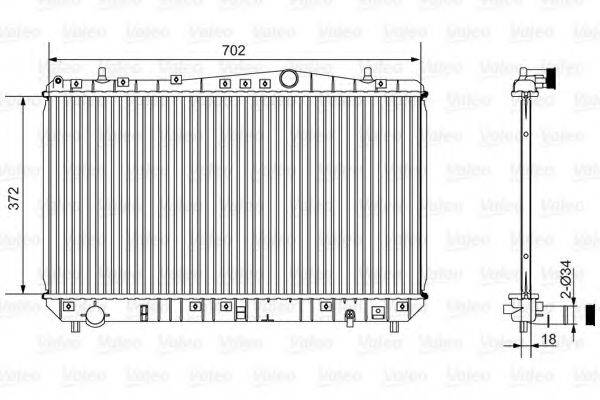 VALEO 701528 Радіатор, охолодження двигуна
