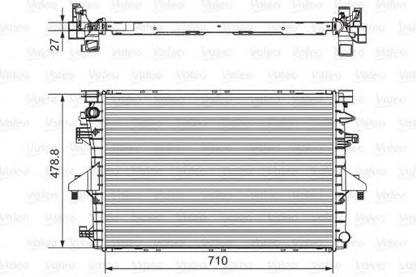 VALEO 701654 Радіатор, охолодження двигуна