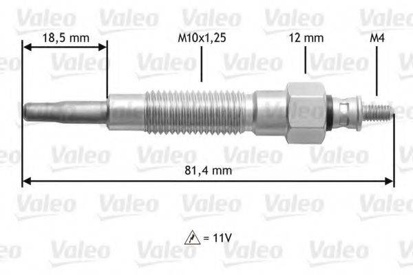 VALEO 345126 Свічка розжарювання