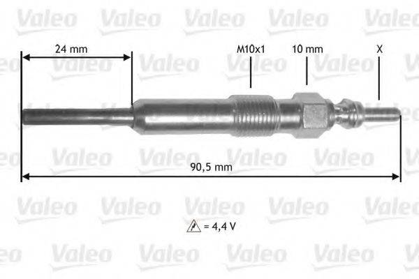 VALEO 345172 Свічка розжарювання