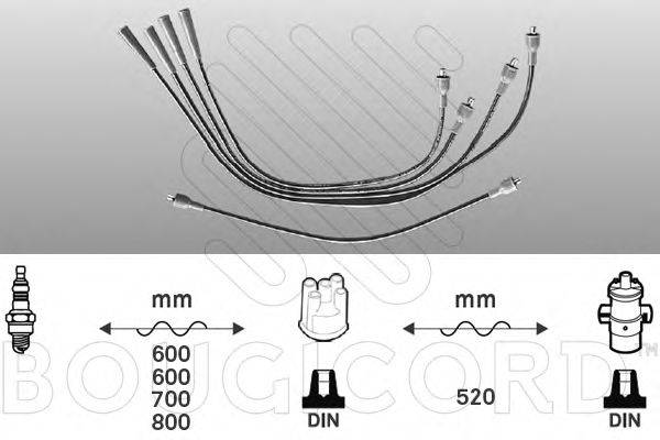 BOUGICORD 4008 Комплект дротів запалювання