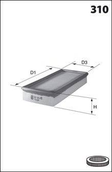 MECAFILTER ELP3950 Повітряний фільтр