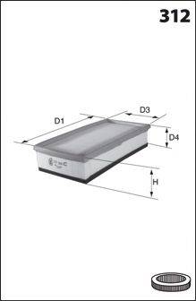 MECAFILTER ELP3830 Повітряний фільтр