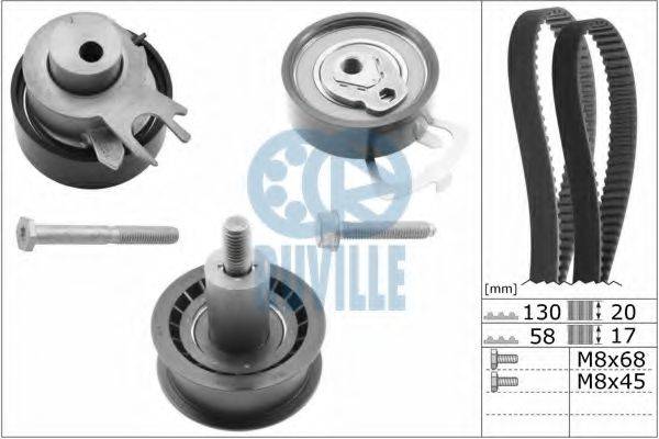 RUVILLE 5545652 Комплект роликів, зубчастий ремінь