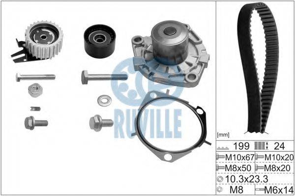 RUVILLE 56036711 Водяний насос + комплект зубчастого ременя