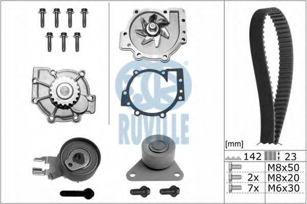 RUVILLE 56536701 Водяний насос + комплект зубчастого ременя