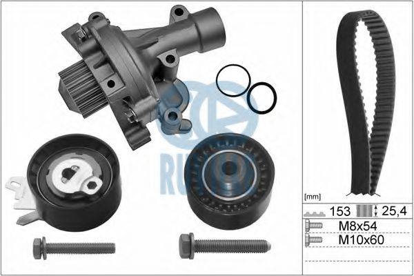 RUVILLE 55977701 Водяний насос + комплект зубчастого ременя