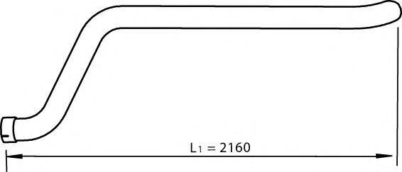 DINEX 54658 Труба вихлопного газу
