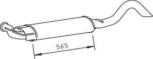 DINEX 73305 Глушник вихлопних газів кінцевий