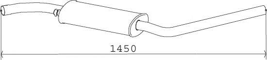 DINEX 74303 Середній глушник вихлопних газів