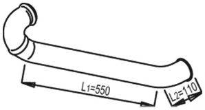 DINEX 81625 Труба вихлопного газу