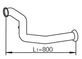 DINEX 56129 Труба вихлопного газу