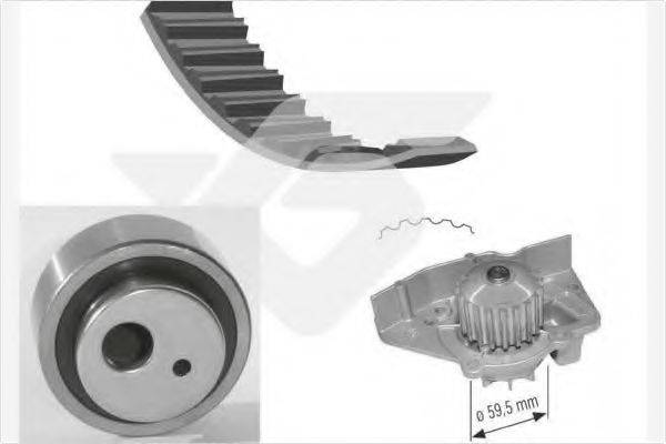 HUTCHINSON KH25WP11 Водяний насос + комплект зубчастого ременя