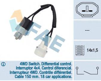 FAE 40780 Вимикач, фара заднього ходу; Вимикач, блокування диффе