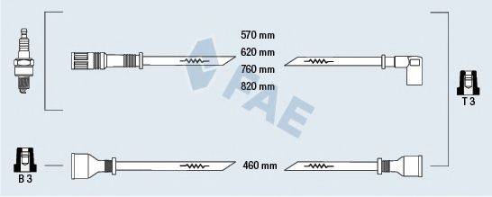 FAE 83400 Комплект дротів запалювання