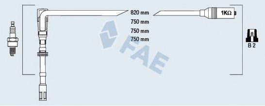 FAE 85065 Комплект дротів запалювання