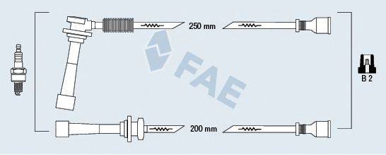 FAE 85145 Комплект дротів запалювання