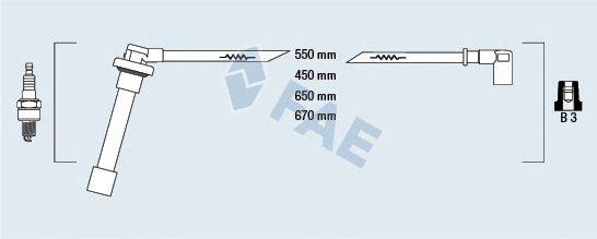 FAE 85821 Комплект дротів запалювання