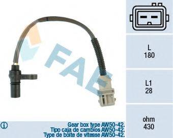 FAE 79125 Датчик імпульсів; Датчик частоти обертання, автоматична коробка передач