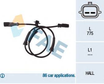 FAE 78057 Датчик, частота обертання колеса