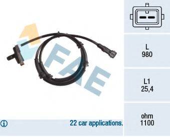 FAE 78201 Датчик, частота обертання колеса