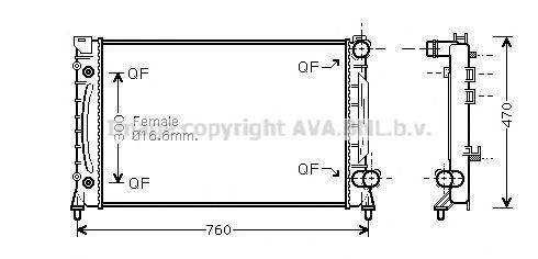 AVA QUALITY COOLING AI2158 Радіатор, охолодження двигуна