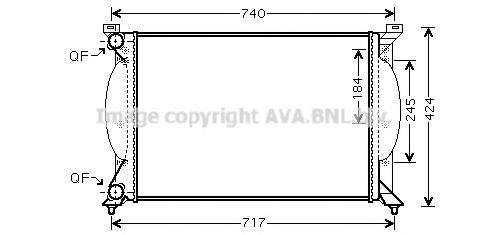 AVA QUALITY COOLING AI2240 Радіатор, охолодження двигуна