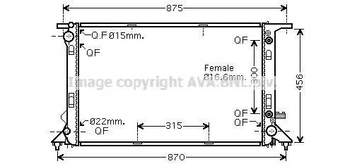 AVA QUALITY COOLING AI2291 Радіатор, охолодження двигуна