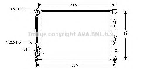 AVA QUALITY COOLING AIA2105 Радіатор, охолодження двигуна