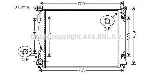 AVA QUALITY COOLING AIA2253 Радіатор, охолодження двигуна