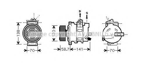 AVA QUALITY COOLING AIK279 Компресор, кондиціонер