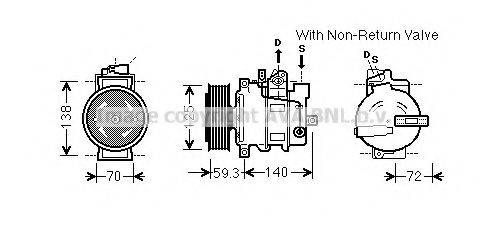 AVA QUALITY COOLING AIK330 Компресор, кондиціонер