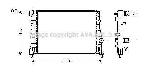 AVA QUALITY COOLING AL2084 Радіатор, охолодження двигуна