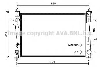 AVA QUALITY COOLING AL2123 Радіатор, охолодження двигуна