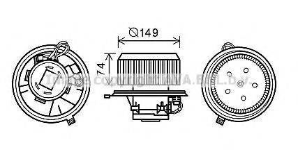 AVA QUALITY COOLING AL8139 Електродвигун, вентиляція салону